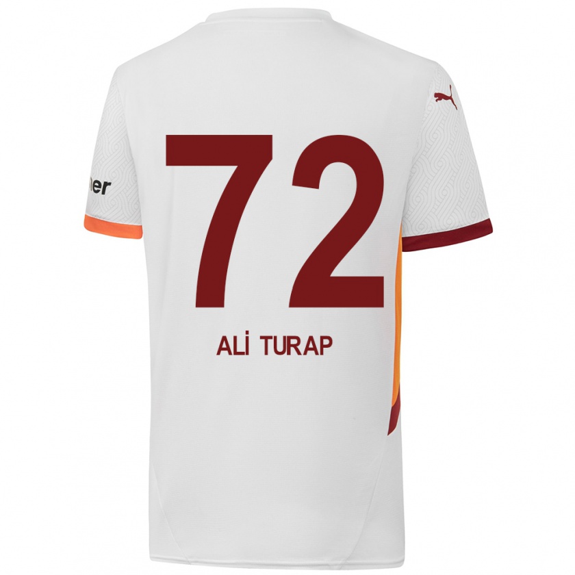 Kandiny Gyermek Ali Turap Bülbül #72 Fehér Sárga Piros Idegenbeli Jersey 2024/25 Mez Póló Ing