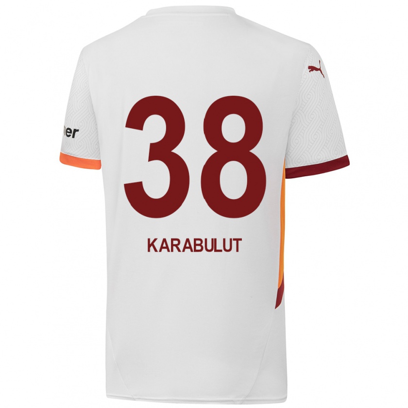 Kandiny Gyermek Arzu Karabulut #38 Fehér Sárga Piros Idegenbeli Jersey 2024/25 Mez Póló Ing