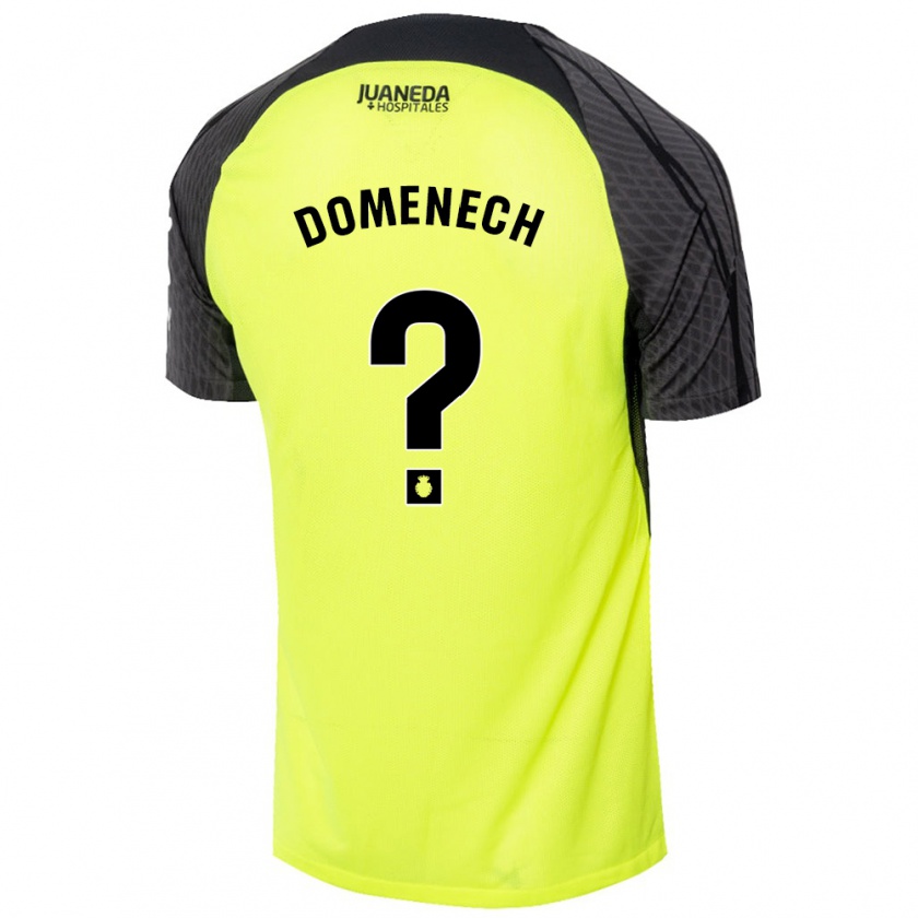 Kandiny Gyermek Marc Domenech #0 Fluoreszkáló Zöld Fekete Idegenbeli Jersey 2024/25 Mez Póló Ing