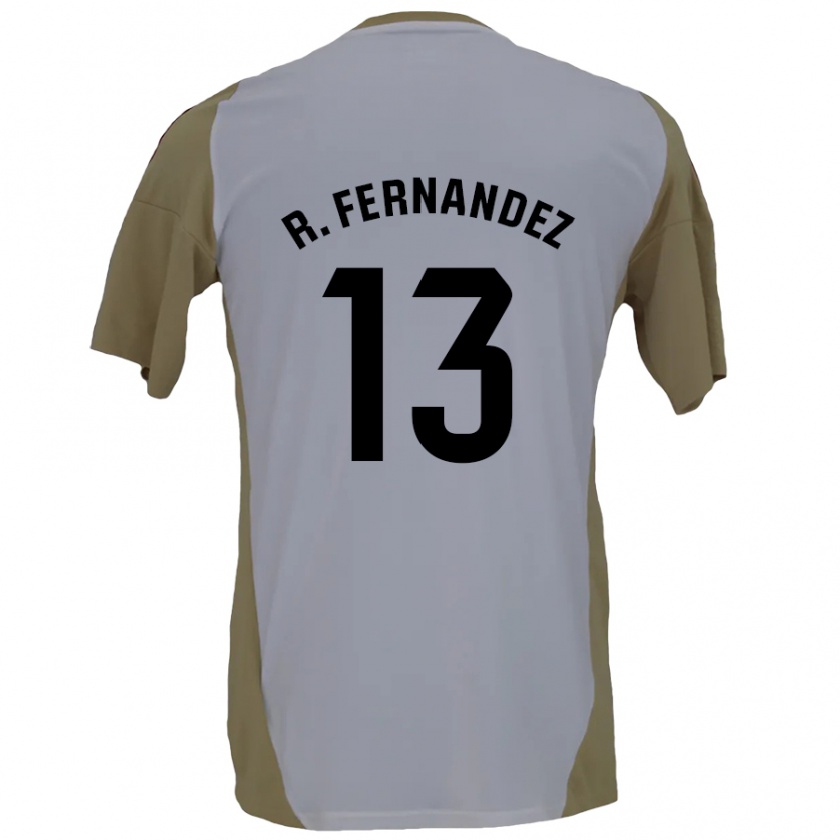 Kandiny Gyermek Raúl Fernández #13 Barna Fehér Idegenbeli Jersey 2024/25 Mez Póló Ing