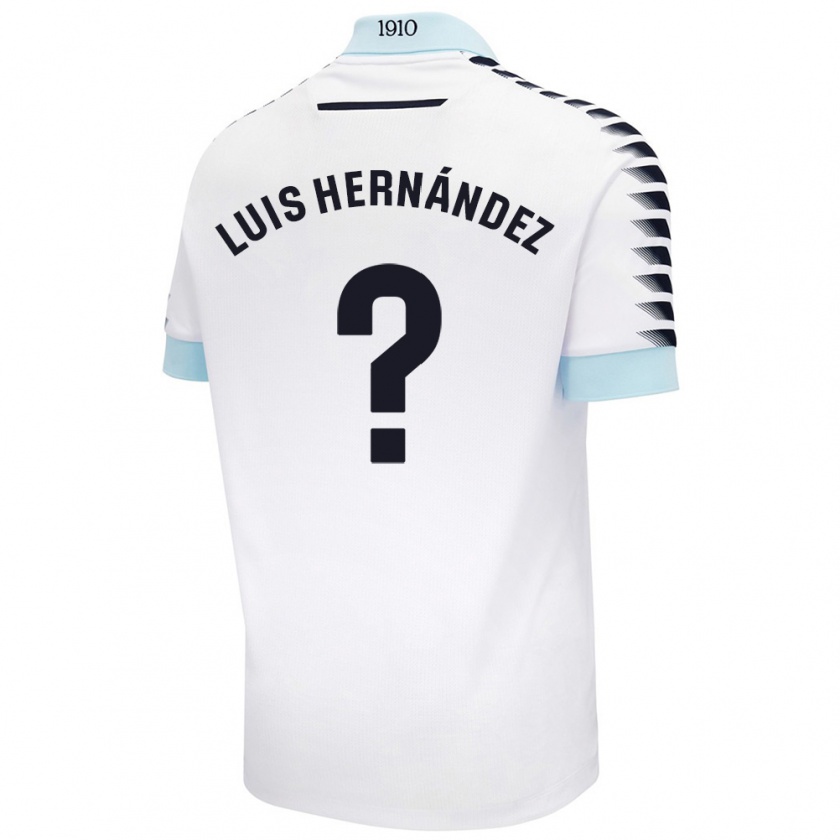 Kandiny Gyermek Luis Hernández #0 Fehér Kék Idegenbeli Jersey 2024/25 Mez Póló Ing