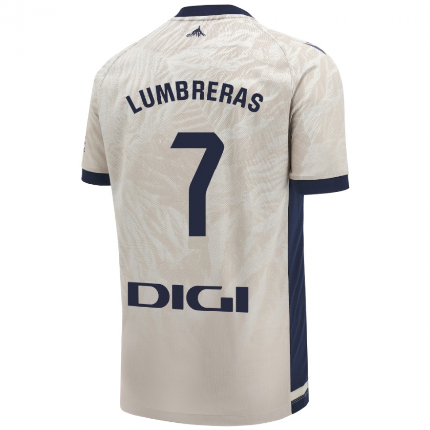 Kandiny Gyermek Carlos Lumbreras #7 Világos Szürke Idegenbeli Jersey 2024/25 Mez Póló Ing