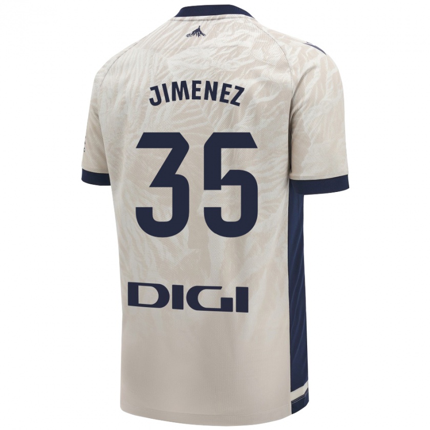 Kandiny Gyermek Álex Jimenez #35 Világos Szürke Idegenbeli Jersey 2024/25 Mez Póló Ing