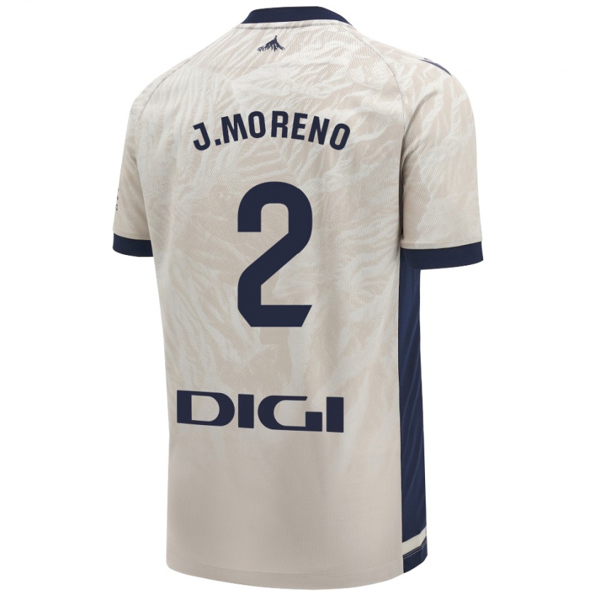 Kandiny Gyermek Jorge Moreno #2 Világos Szürke Idegenbeli Jersey 2024/25 Mez Póló Ing