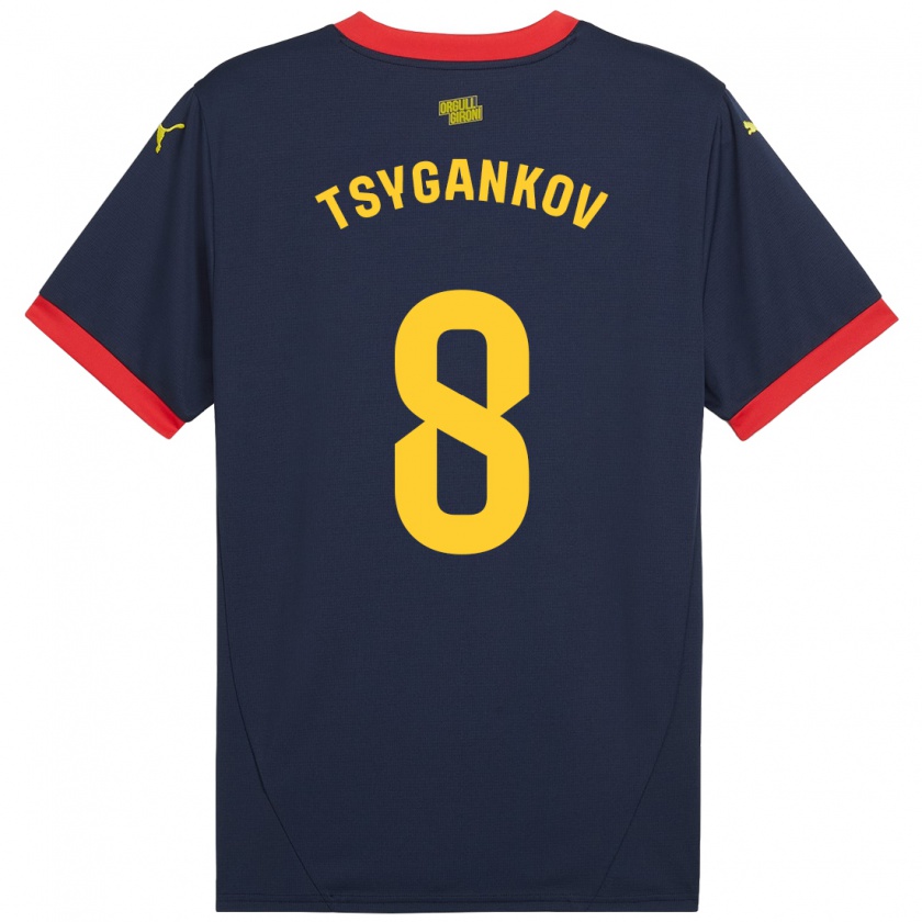 Kandiny Gyermek Viktor Tsygankov #8 Sötétvörös Idegenbeli Jersey 2024/25 Mez Póló Ing