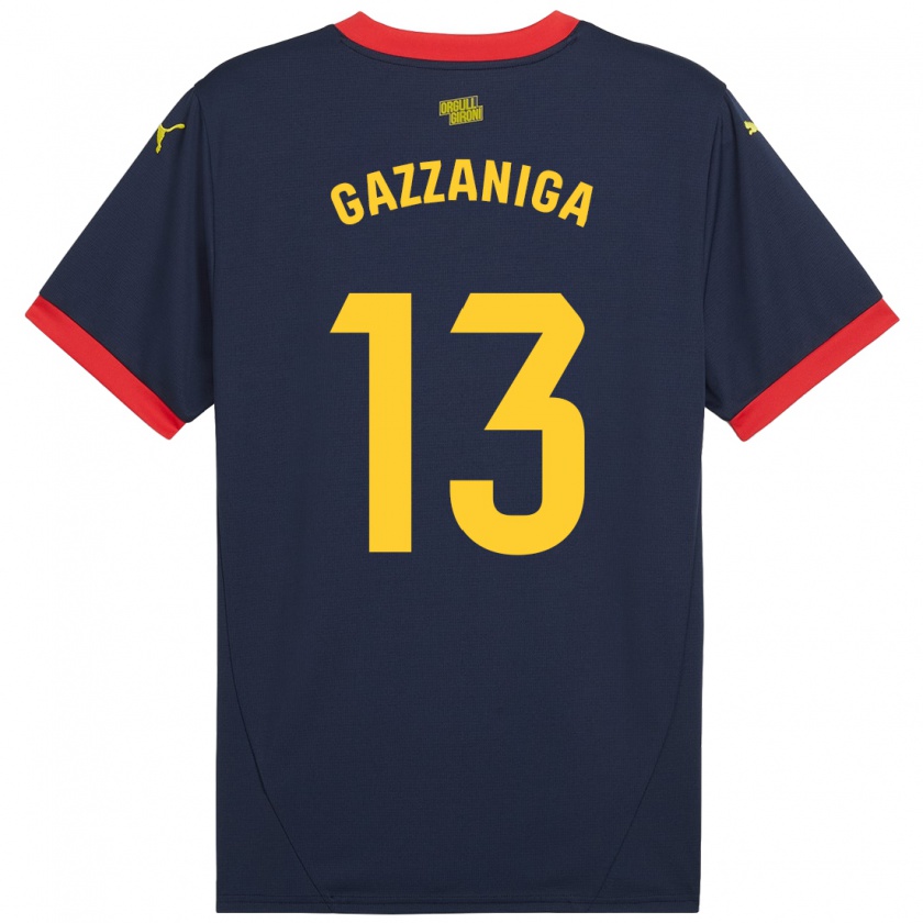 Kandiny Gyermek Paulo Gazzaniga #13 Sötétvörös Idegenbeli Jersey 2024/25 Mez Póló Ing