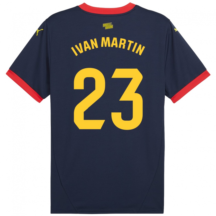 Kandiny Gyermek Iván Martín #23 Sötétvörös Idegenbeli Jersey 2024/25 Mez Póló Ing