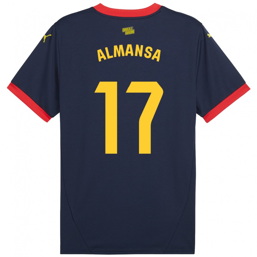 Kandiny Gyermek Alex Almansa #17 Sötétvörös Idegenbeli Jersey 2024/25 Mez Póló Ing