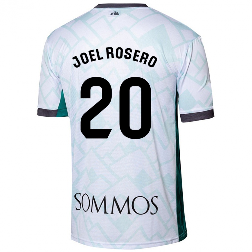 Kandiny Gyermek Alexis Joel Rosero #20 Fehér Zöld Idegenbeli Jersey 2024/25 Mez Póló Ing