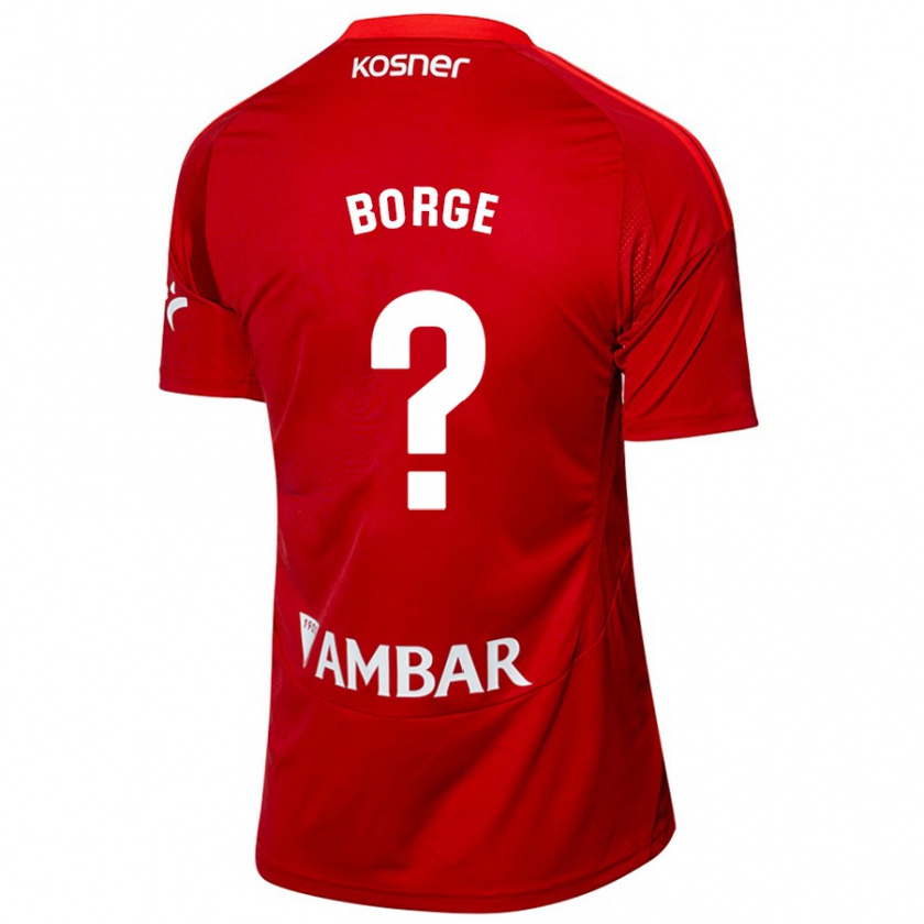 Kandiny Gyermek Andrés Borge #0 Fehér Kék Idegenbeli Jersey 2024/25 Mez Póló Ing