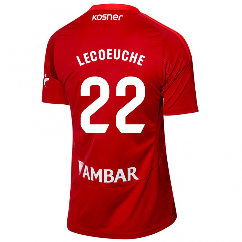 Kandiny Gyermek Quentin Lecoeuche #22 Fehér Kék Idegenbeli Jersey 2024/25 Mez Póló Ing