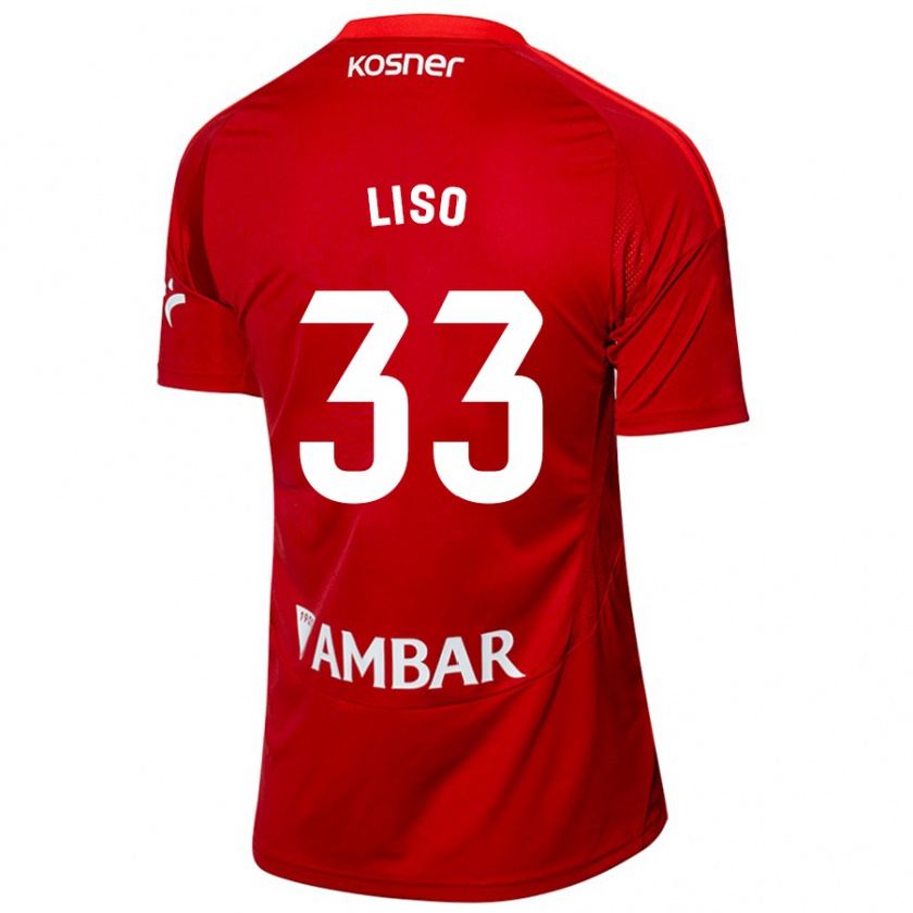 Kandiny Gyermek Adrián Liso #33 Fehér Kék Idegenbeli Jersey 2024/25 Mez Póló Ing