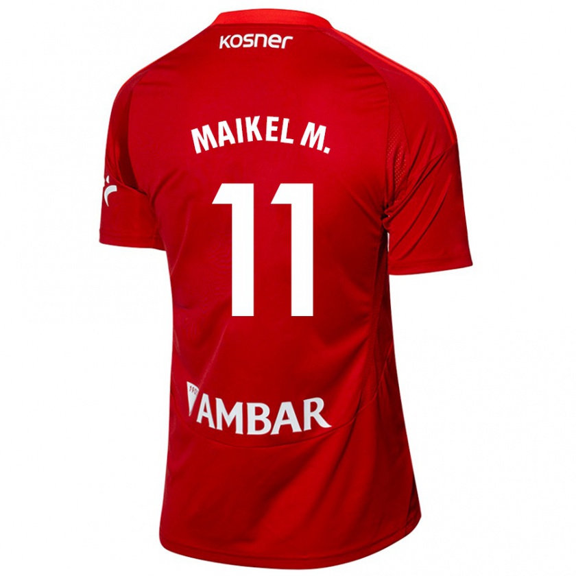 Kandiny Gyermek Maikel Mesa #11 Fehér Kék Idegenbeli Jersey 2024/25 Mez Póló Ing