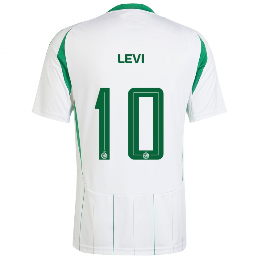 Kandiny Gyermek Yarin Levi #10 Fehér Zöld Idegenbeli Jersey 2024/25 Mez Póló Ing