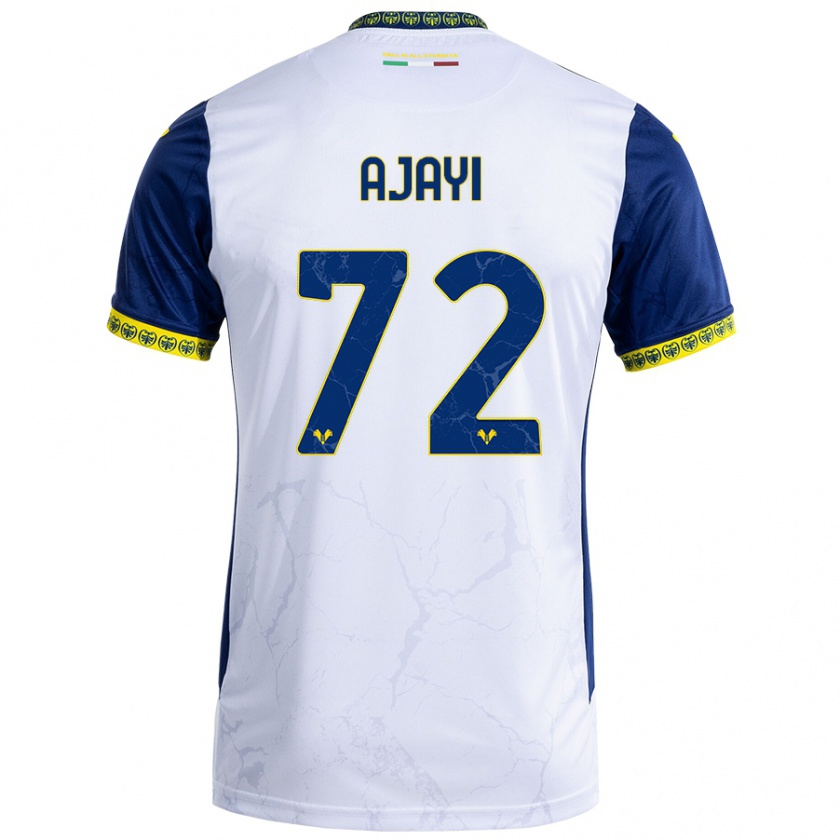 Kandiny Gyermek Junior Ajayi #72 Fehér Kék Idegenbeli Jersey 2024/25 Mez Póló Ing