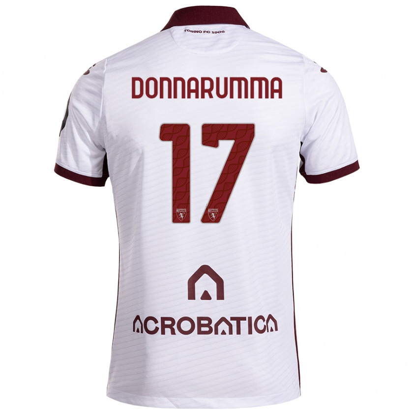 Kandiny Gyermek Antonio Donnarumma #17 Fehér Barna Idegenbeli Jersey 2024/25 Mez Póló Ing