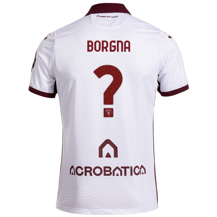 Kandiny Gyermek Federico Borgna #0 Fehér Barna Idegenbeli Jersey 2024/25 Mez Póló Ing