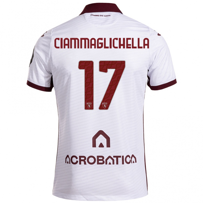 Kandiny Gyermek Aaron Ciammaglichella #17 Fehér Barna Idegenbeli Jersey 2024/25 Mez Póló Ing