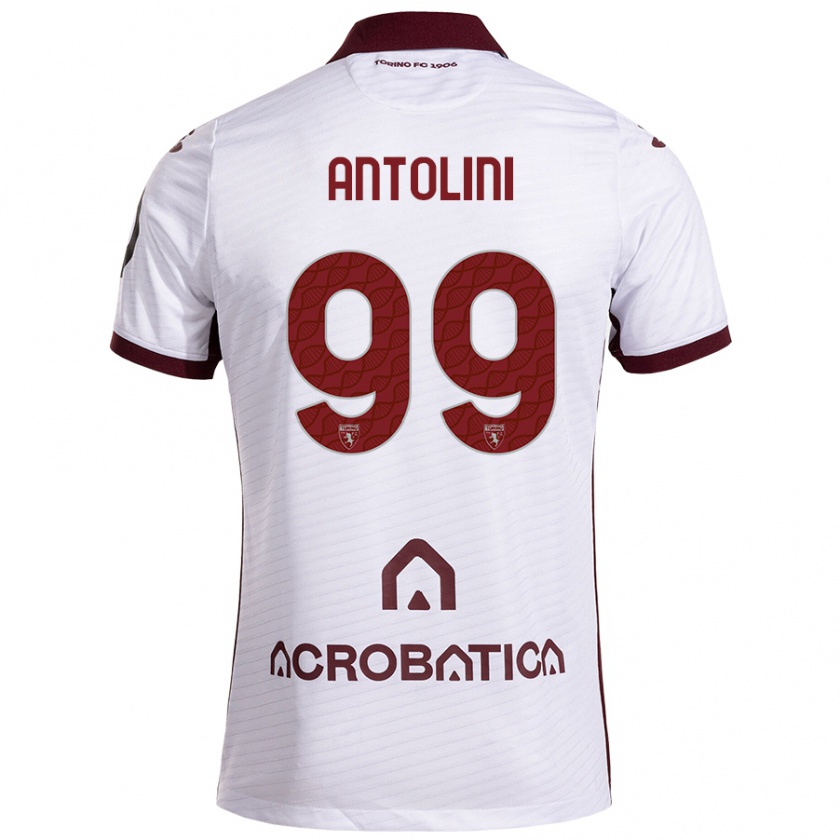 Kandiny Gyermek Jacopo Antolini #99 Fehér Barna Idegenbeli Jersey 2024/25 Mez Póló Ing