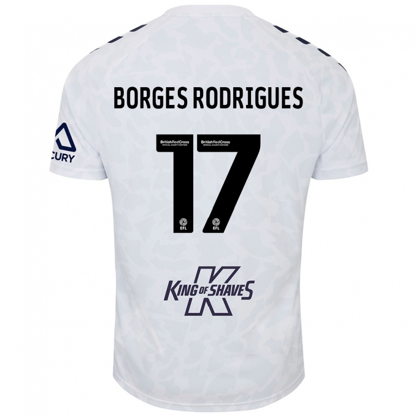 Kandiny Gyermek Raphael Borges Rodrigues #17 Fehér Idegenbeli Jersey 2024/25 Mez Póló Ing