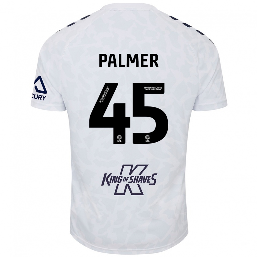 Kandiny Gyermek Kasey Palmer #45 Fehér Idegenbeli Jersey 2024/25 Mez Póló Ing