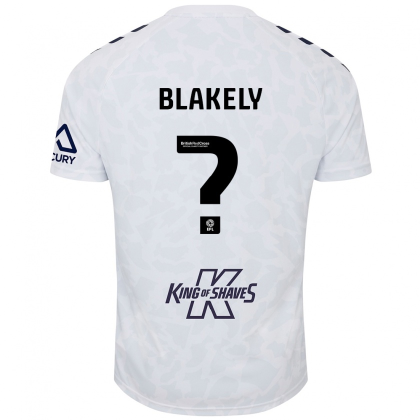 Kandiny Gyermek Ben Blakely #0 Fehér Idegenbeli Jersey 2024/25 Mez Póló Ing