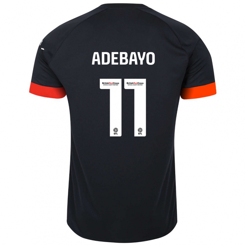 Kandiny Gyermek Elijah Adebayo #11 Fekete Narancs Idegenbeli Jersey 2024/25 Mez Póló Ing