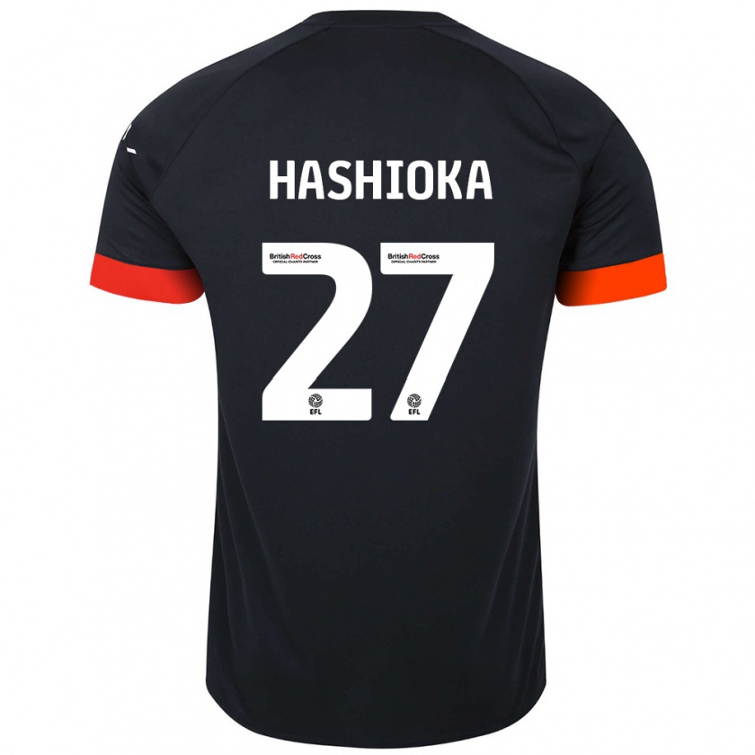 Kandiny Gyermek Daiki Hashioka #27 Fekete Narancs Idegenbeli Jersey 2024/25 Mez Póló Ing