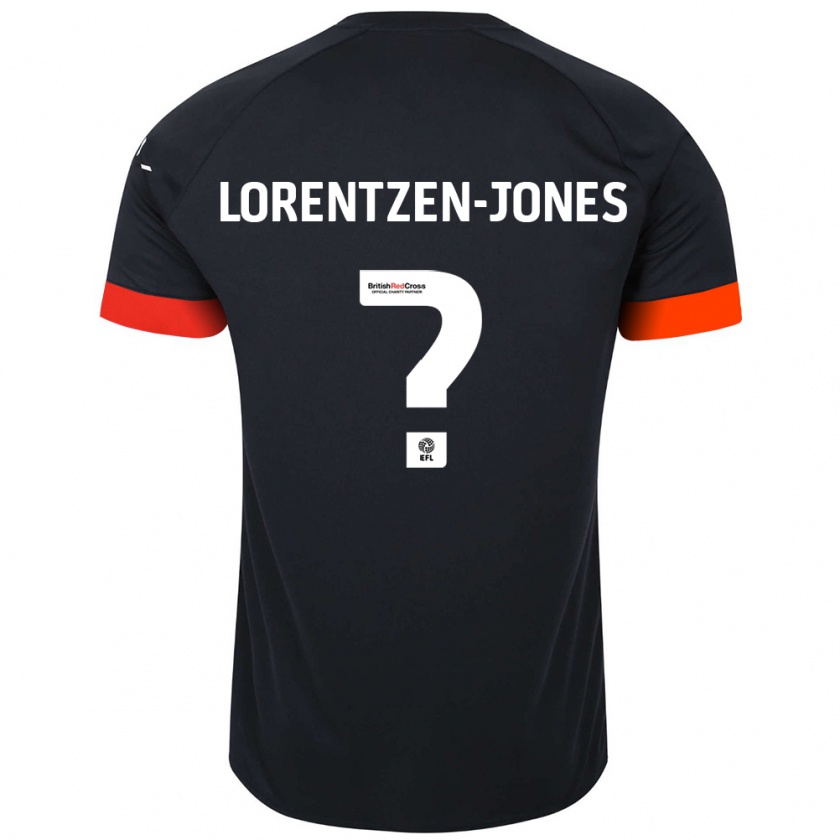 Kandiny Gyermek Jack Lorentzen-Jones #0 Fekete Narancs Idegenbeli Jersey 2024/25 Mez Póló Ing