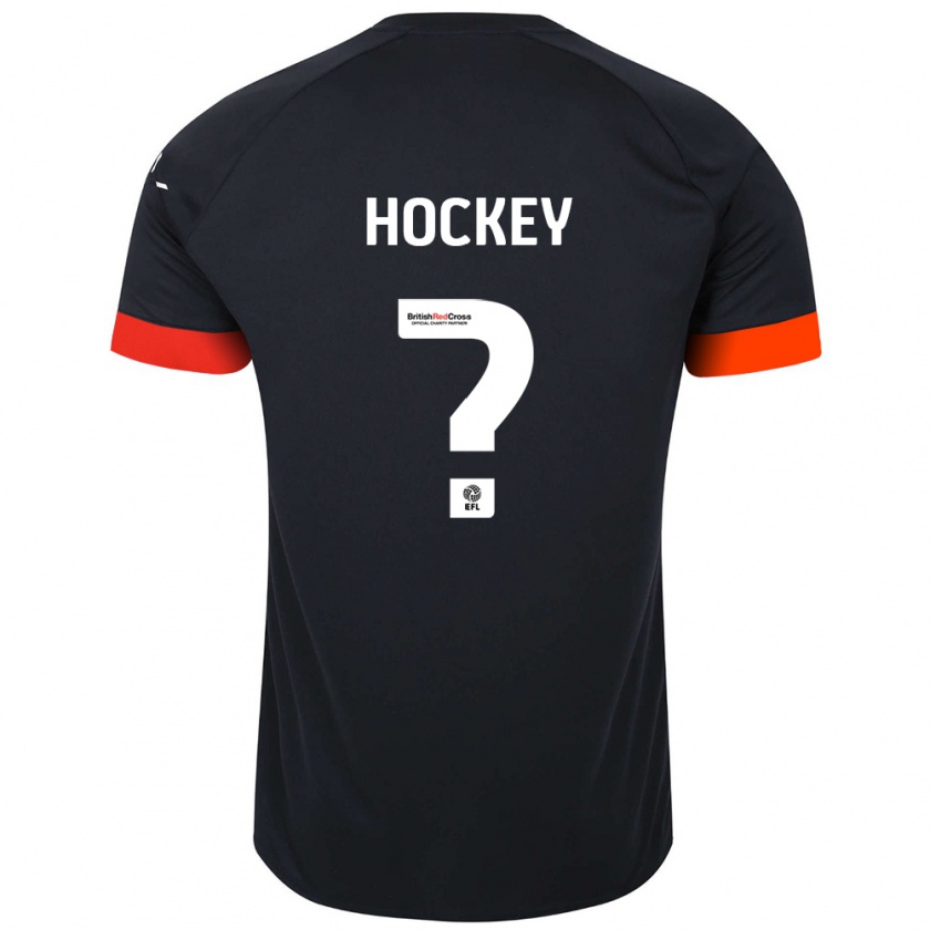 Kandiny Gyermek Cai Hockey #0 Fekete Narancs Idegenbeli Jersey 2024/25 Mez Póló Ing