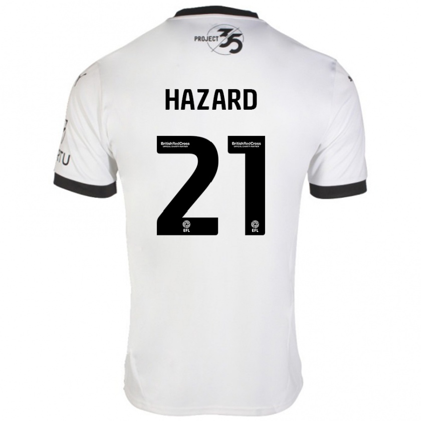 Kandiny Gyermek Conor Hazard #21 Fehér Fekete Idegenbeli Jersey 2024/25 Mez Póló Ing