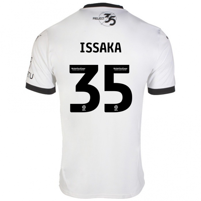 Kandiny Gyermek Freddie Issaka #35 Fehér Fekete Idegenbeli Jersey 2024/25 Mez Póló Ing