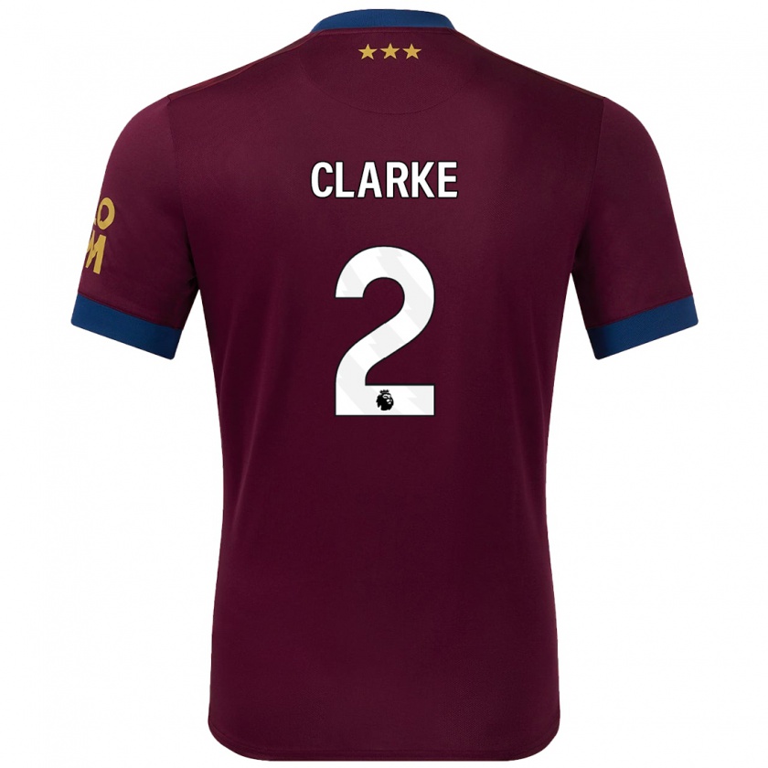 Kandiny Gyermek Harry Clarke #2 Barna Idegenbeli Jersey 2024/25 Mez Póló Ing