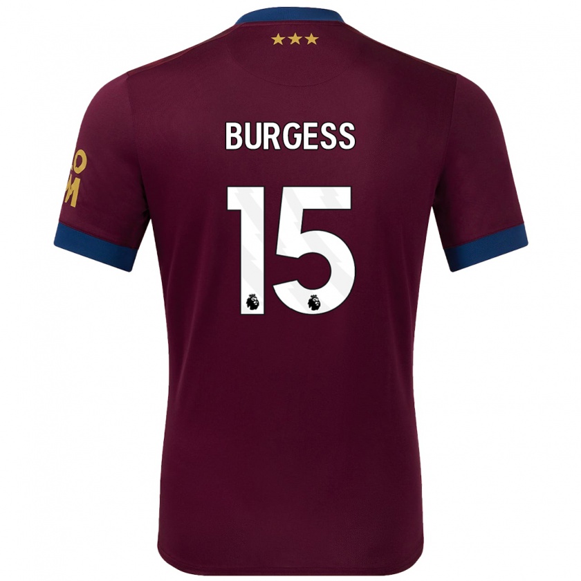 Kandiny Gyermek Cameron Burgess #15 Barna Idegenbeli Jersey 2024/25 Mez Póló Ing