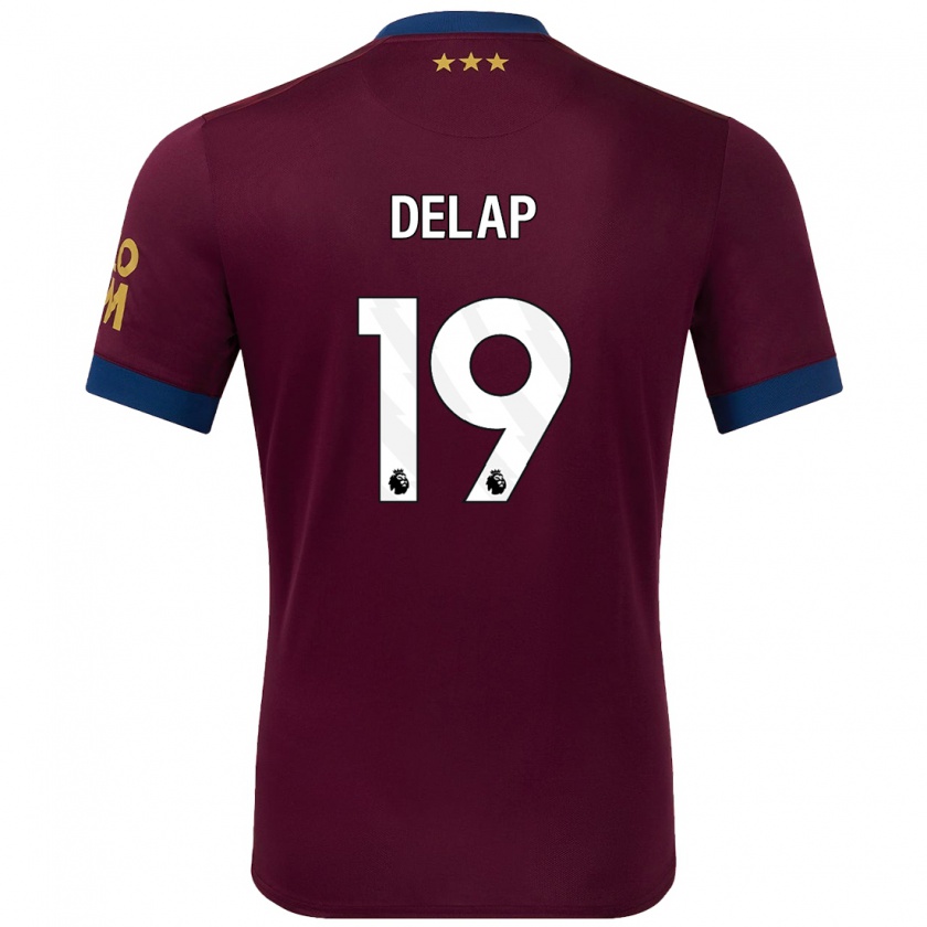 Kandiny Gyermek Liam Delap #19 Barna Idegenbeli Jersey 2024/25 Mez Póló Ing