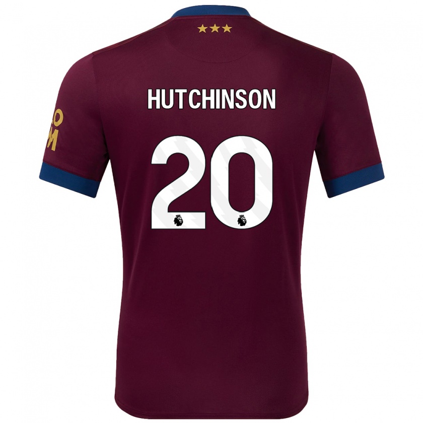 Kandiny Gyermek Omari Hutchinson #20 Barna Idegenbeli Jersey 2024/25 Mez Póló Ing