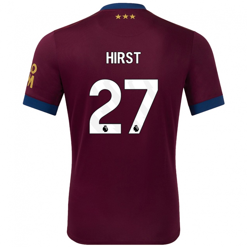 Kandiny Gyermek George Hirst #27 Barna Idegenbeli Jersey 2024/25 Mez Póló Ing