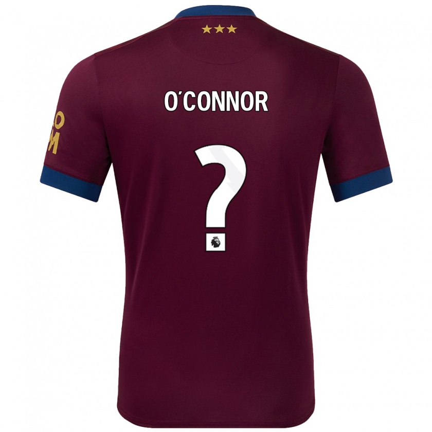 Kandiny Gyermek Daniel O'connor #0 Barna Idegenbeli Jersey 2024/25 Mez Póló Ing