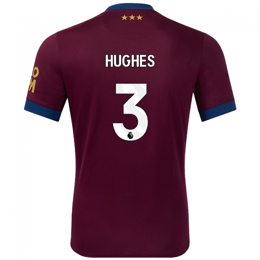 Kandiny Gyermek Summer Hughes #3 Barna Idegenbeli Jersey 2024/25 Mez Póló Ing