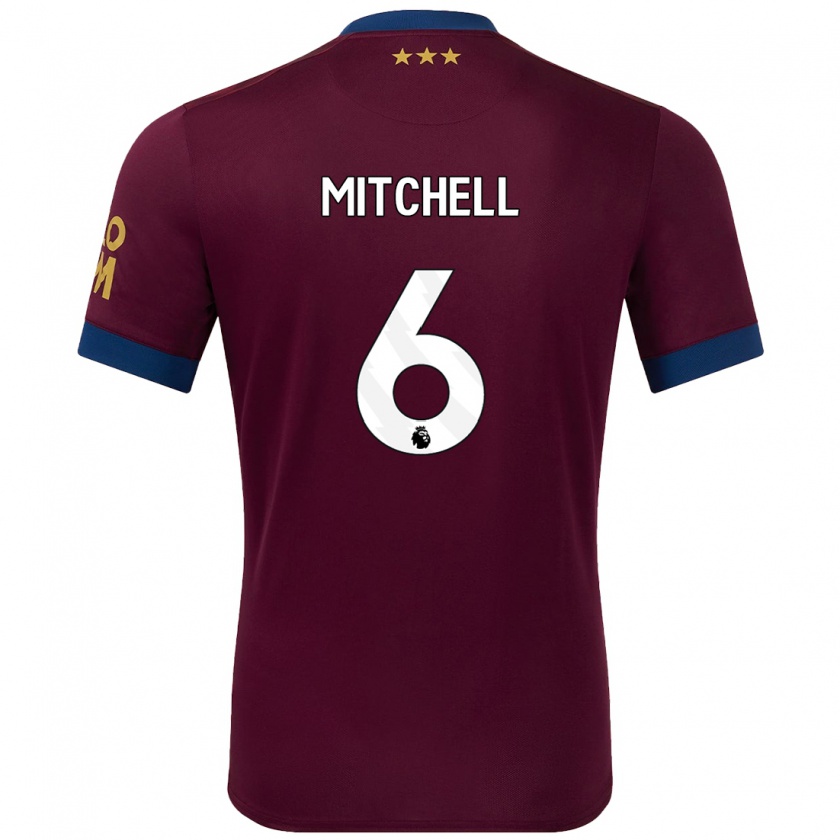 Kandiny Gyermek Leah Mitchell #6 Barna Idegenbeli Jersey 2024/25 Mez Póló Ing