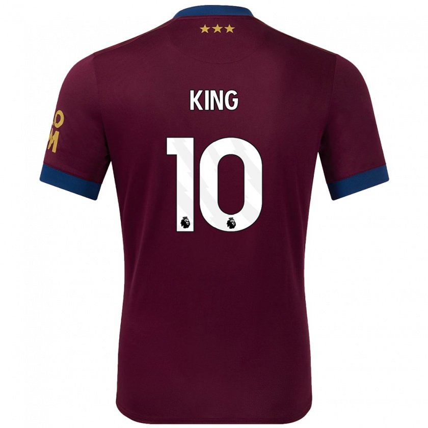 Kandiny Gyermek Eloise King #10 Barna Idegenbeli Jersey 2024/25 Mez Póló Ing