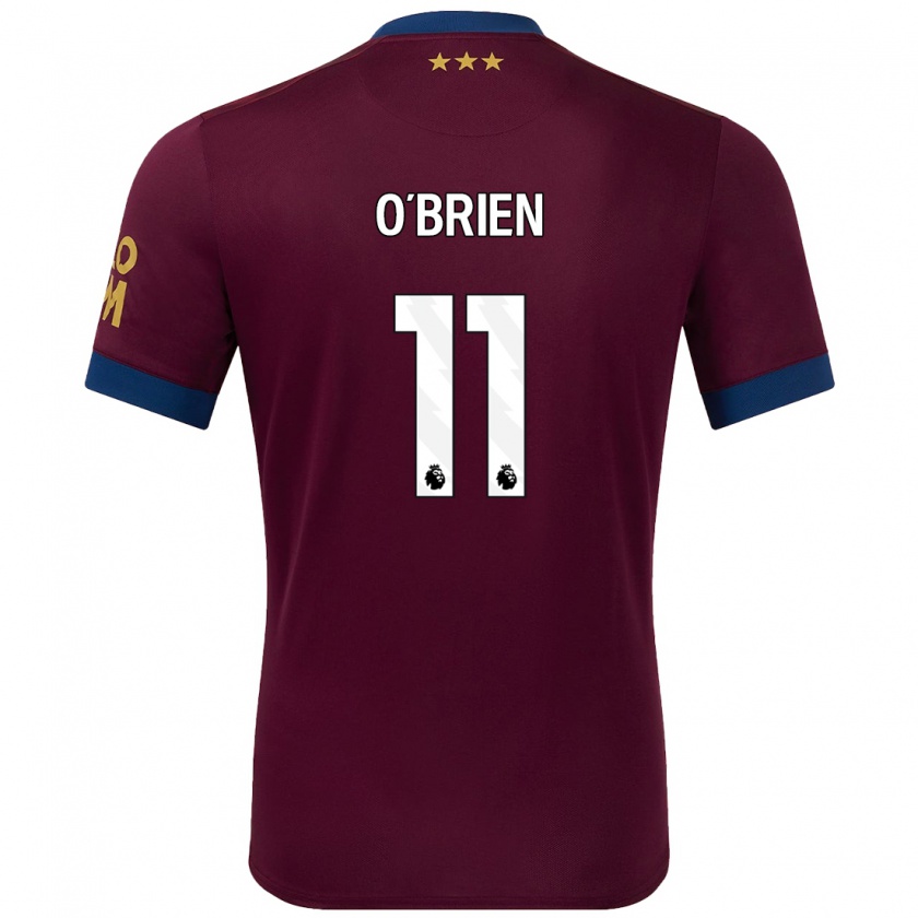 Kandiny Gyermek Lucy O'brien #11 Barna Idegenbeli Jersey 2024/25 Mez Póló Ing