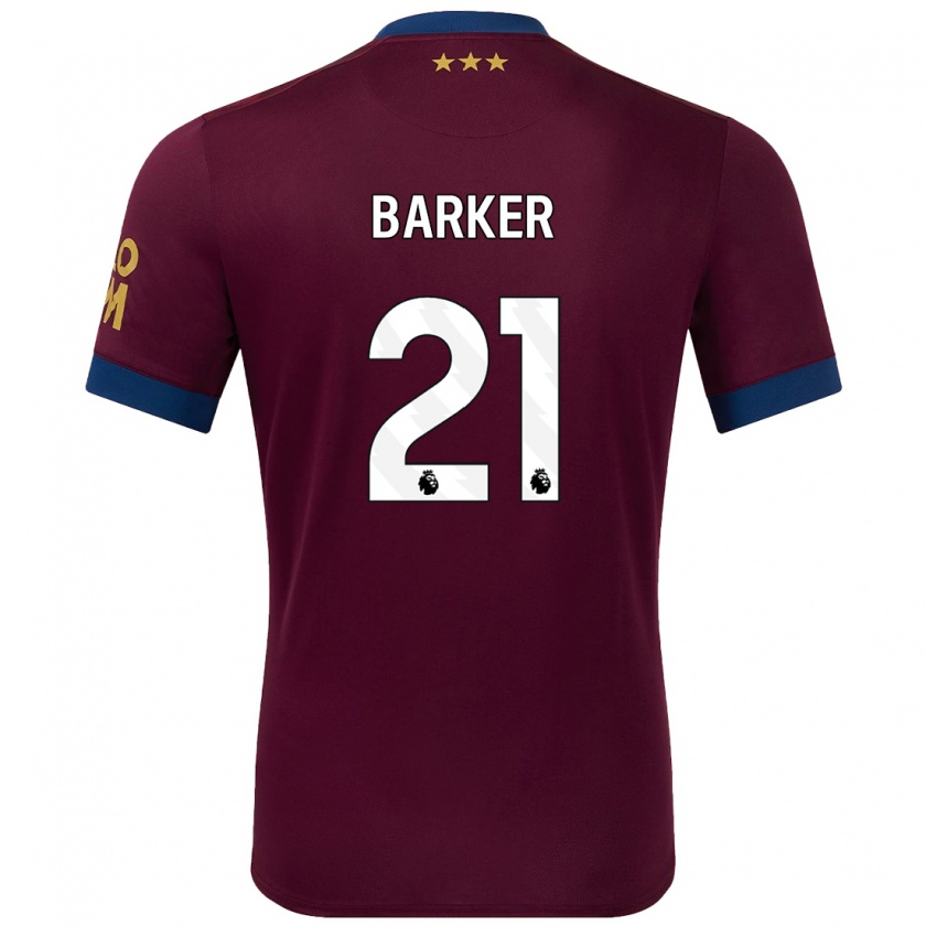 Kandiny Gyermek Maisy Barker #21 Barna Idegenbeli Jersey 2024/25 Mez Póló Ing