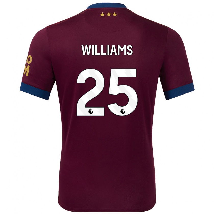 Kandiny Gyermek Erin Williams #25 Barna Idegenbeli Jersey 2024/25 Mez Póló Ing