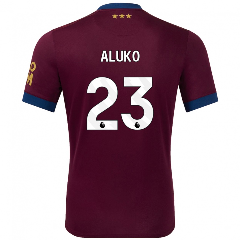 Kandiny Gyermek Sone Aluko #23 Barna Idegenbeli Jersey 2024/25 Mez Póló Ing