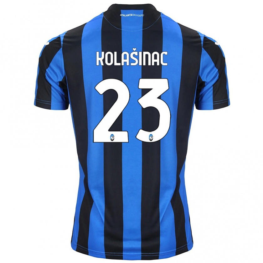 Kandiny Férfi Sead Kolasinac #23 Kék Fekete Hazai Jersey 2024/25 Mez Póló Ing