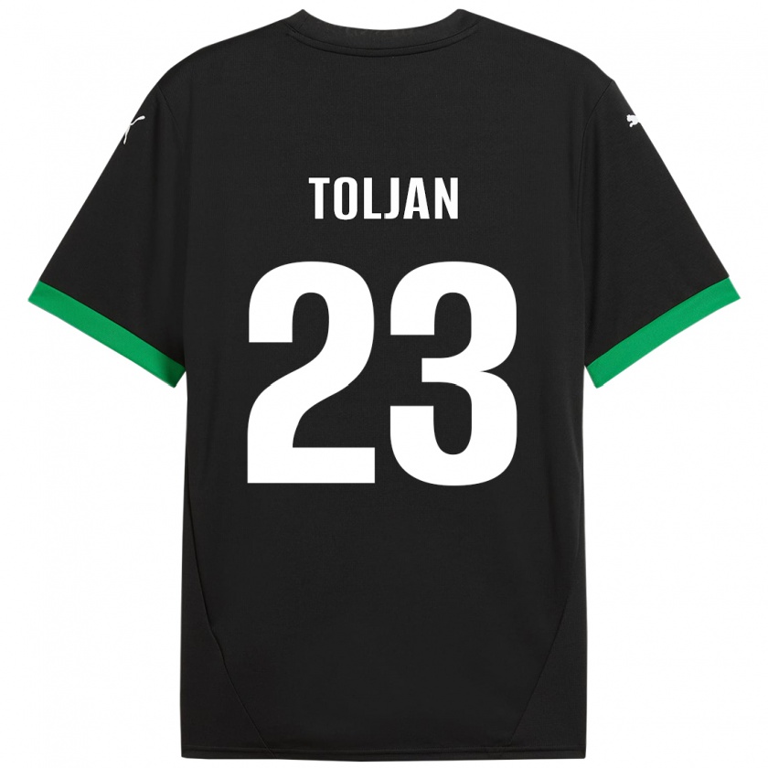 Kandiny Férfi Jeremy Toljan #23 Fekete Sötétzöld Hazai Jersey 2024/25 Mez Póló Ing