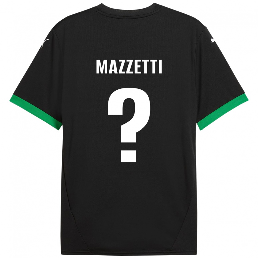 Kandiny Férfi Riccardo Mazzetti #0 Fekete Sötétzöld Hazai Jersey 2024/25 Mez Póló Ing