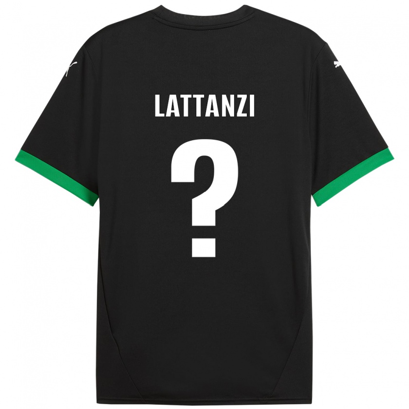 Kandiny Férfi Luca Lattanzi #0 Fekete Sötétzöld Hazai Jersey 2024/25 Mez Póló Ing