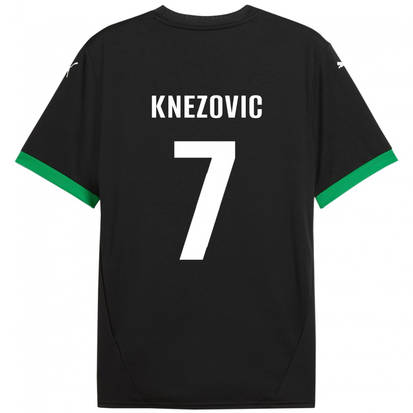 Kandiny Férfi Borna Knezovic #7 Fekete Sötétzöld Hazai Jersey 2024/25 Mez Póló Ing